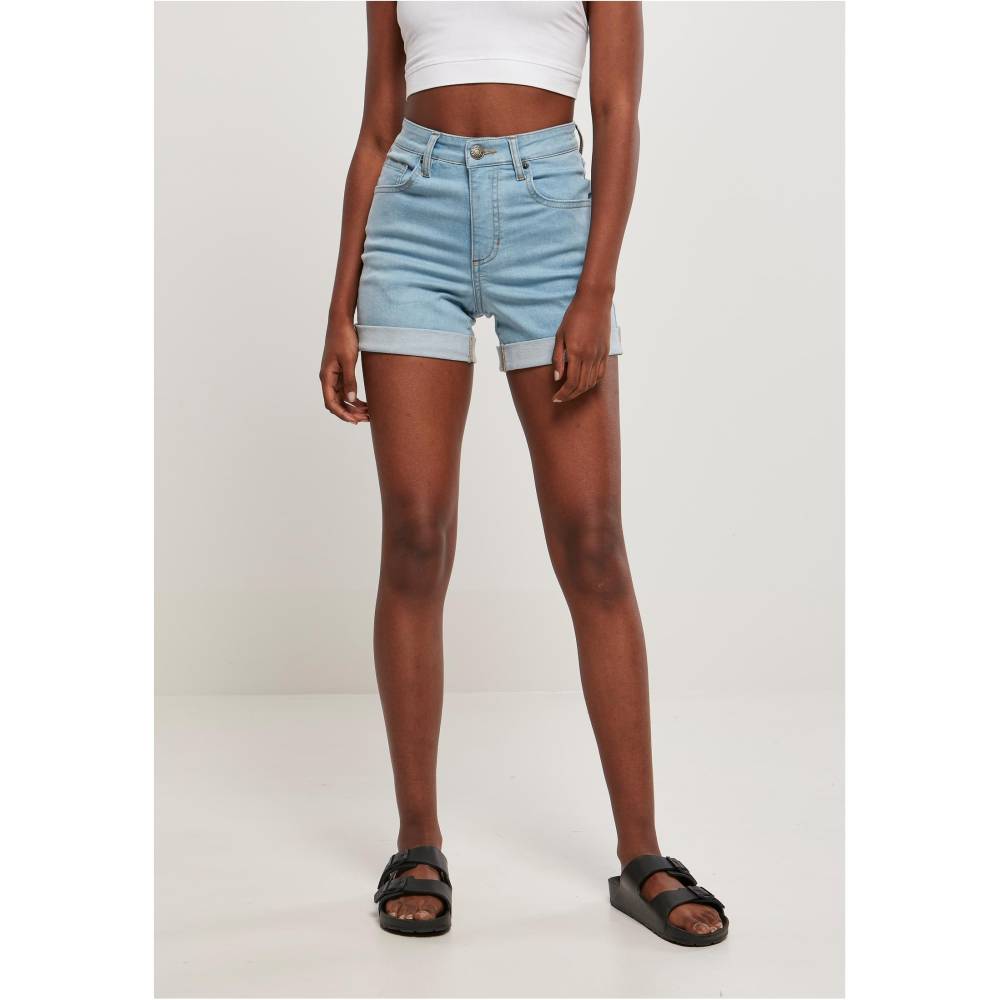 Urban Classics - Organic Stretch Denim 5 pocket Kurze Hose - Blau